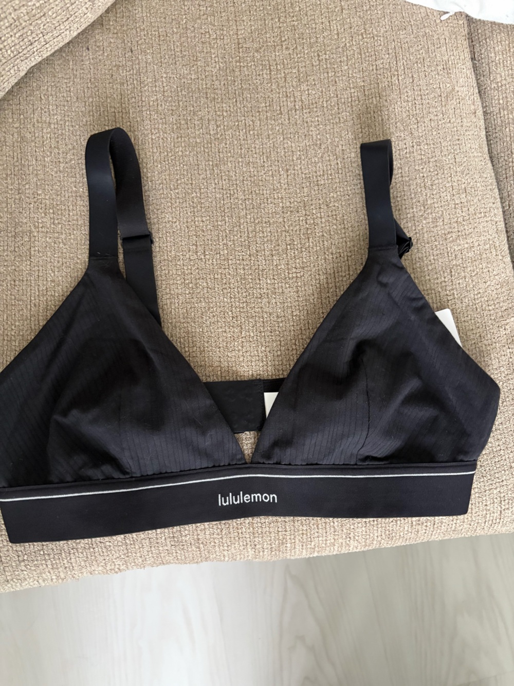 lululemon athletica Black Wireless Ribbed Bralette